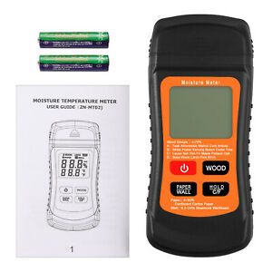 Digital LCD Wood Moisture Meter Detector Tester Wood Firewood Paper Cardboard