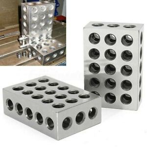 2x Matched Pair Ultra Precision 1-2-3 Blocks 23 Holes .0002&#034; Machinist