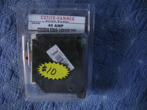 Cutler-hammer new 2 pole breaker 40 amp eaton type ch ch240 for sale