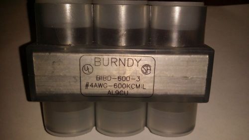 NEW BURNDY BIBD-600-3 MULTITAP TAP CONNECTOR 4AWG - 600KCMIL