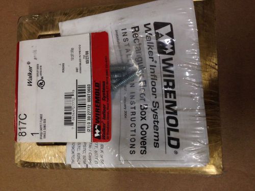 817C Wiremold Brass Carpet Flange Single Gang Box NIB