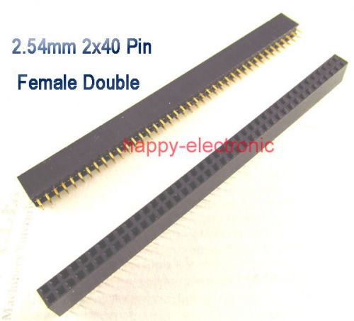 20pcs pitch 2.54mm 2x40 pin female double row pin header strip for sale