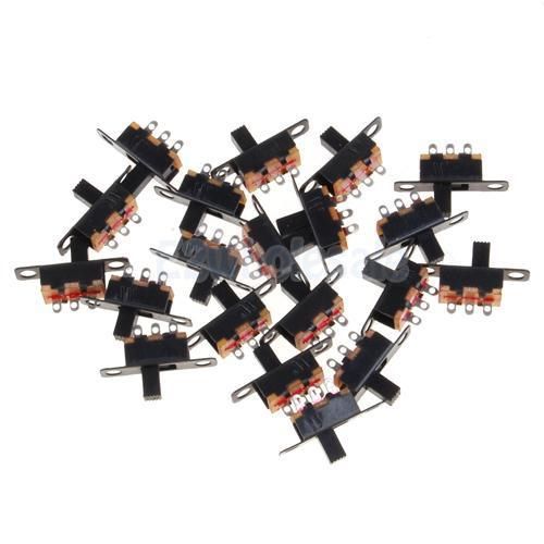 20pcs black mini size spdt slide switch on-off 5v 0.3a for diy projects for sale