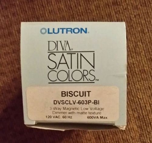 Lutron biscuit DVSCLV-603P-BI  , 3-way low voltage dimmer 120VAC/60Hz  600VA Max