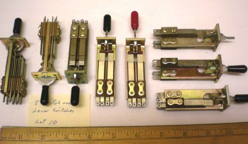 8 Assorted SWITCHCRAFT Telephone Type Lever Switches, Lot # 10, Made in USA