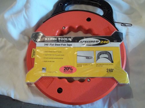 NEW KLEIN TOOLS 240&#039; FLAT STEEL FISH TAPE 50221