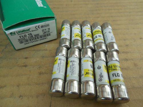 Littelfuse Midget Fuse FLQ 15 FLQ15 15A 15 A Amp Lot of 10 New