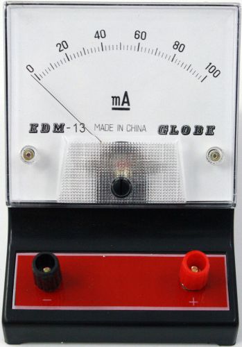 0-100 miliampere (mA) DC Ammeter, Analog Display