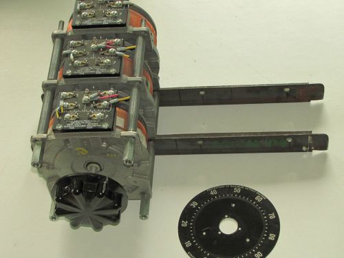 STACO VARIABLE AUTOTRANSFORMER Type. 2520 240VAC 3PH 2.8KVA x 3