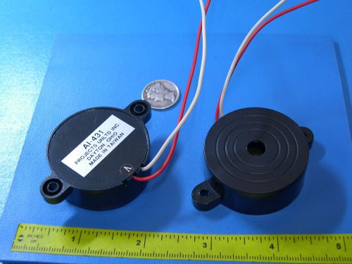 LOT of 2 - PUI Audio Inc AI-431 BUZZER PIEZO 12VDC 42MM PANEL NEW