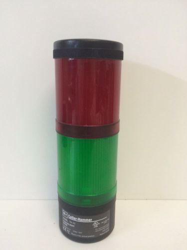 Guaranteed! cutler-hammer e26 red &amp; green stacklight with base e26bl ser.a2 for sale