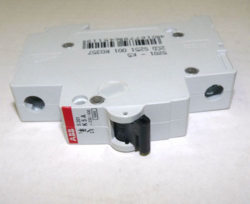 New abb s-201-k5 1 pole 480y/277 vac circuit breaker for sale