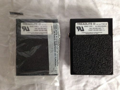 +new+ two (2) x treadlite ii linemaster foot switch treadlite t-91-s switch + for sale