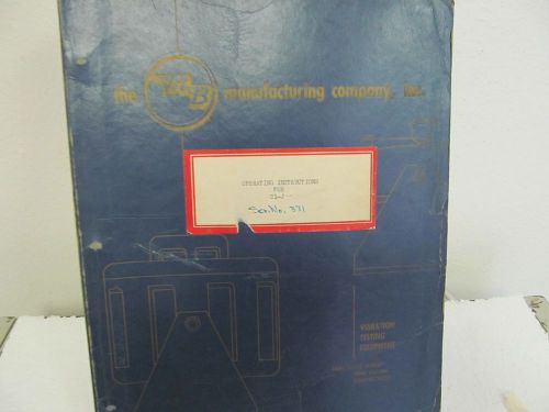 MB Mftr. C1-J Vibration Exciter Operating Instructions