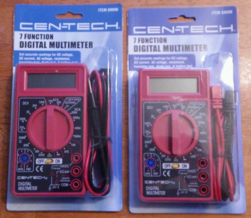 Lot of (2) Digital volt meter 7 function from cen-tech