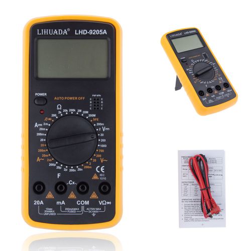 Digital LCD Multimeter Voltmeter OHM Ammeter Resistance Tester AC/DC Circuit NEW