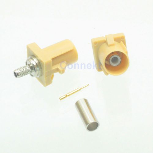 Fakra SMB I 1001 beige plug connector crimp RG316 RG174 LMR100 for Bluetooth