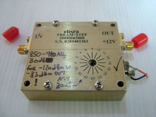 RF PRE AMPLIFIER ELISRA WITH 30db ATTENUATOR 850MHz - 910MHz GAIN 30db  ~