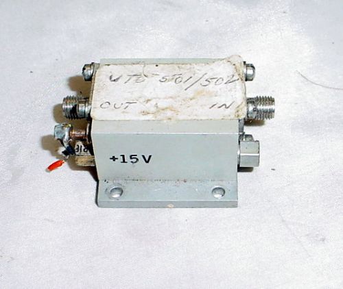 Vintage UTO 501 RF Power Amplifier SMA connections