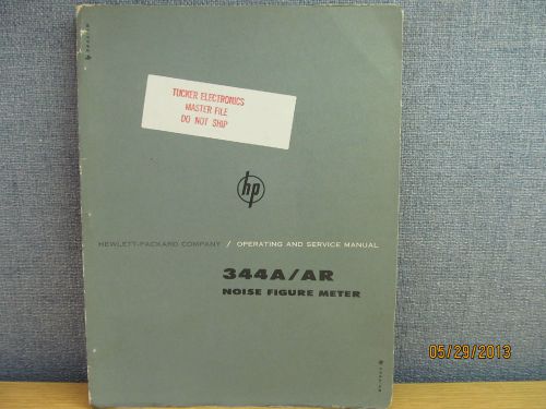 Agilent/HP 344A/AR Noise Figure Meter Operating Service Manual/Schematics S# 126