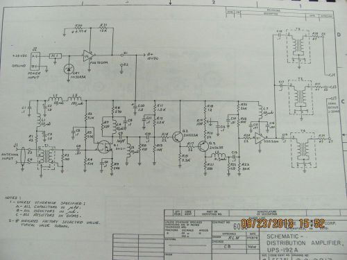 CAL COUNT MANUAL UPS-192A: Active Antenna System - Instruction w/schematic 18408