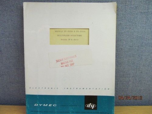 Agilent/HP DY-2510A &amp; DY-2511A Multiplier Selectors Maintenance Manual/schematic