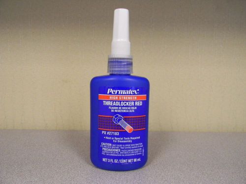 Permatex 27183 Thread Locker, Red, High Strength, 90 mL (3 FL oz.)