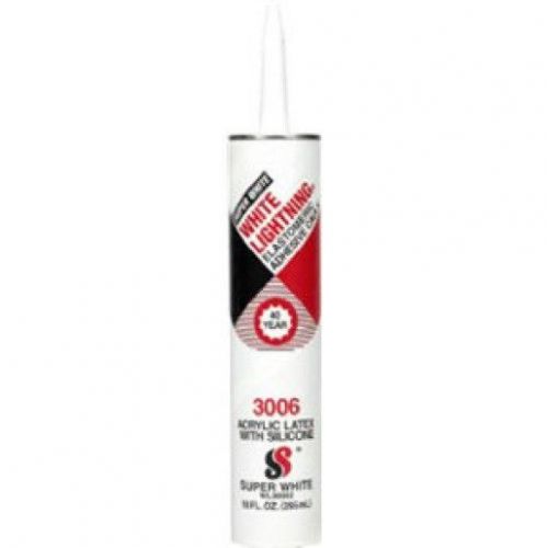 New White Lightning WL30062 All Purpose Adhesive Caulk, 10 oz  White