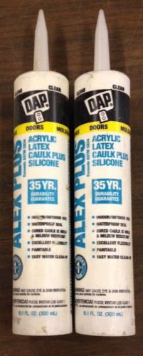 Dap Alex Plus Acrylic Latex Caulk Plus Silicone-Clear-Lot of 2