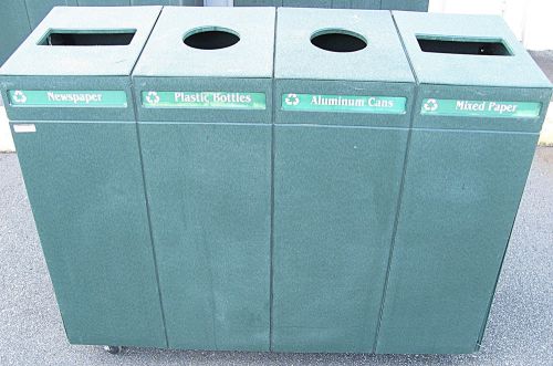 Four Bin Recycling Station