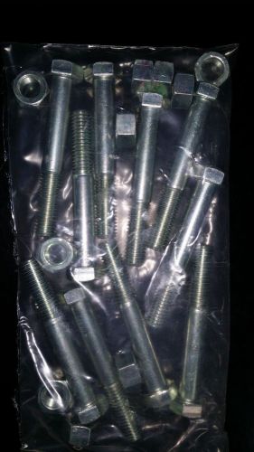 1/2-13 x 3-1/2 Gr. 5 Hex Cap Screws (Bolt w/ nut) Zinc (10 per bag)