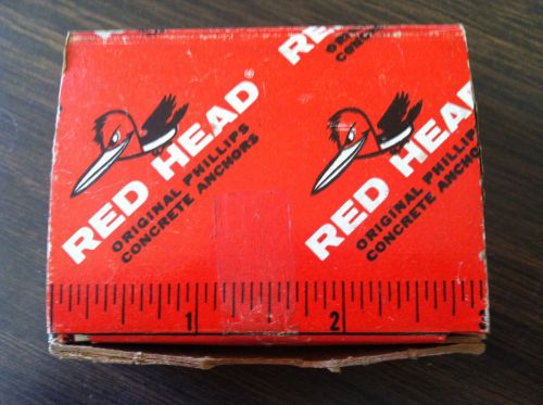 (50ct.) RED HEAD 8-32 CONCRETE ANCHORS, ORIGINAL PHILLIPS LEAD MASONRY ANCHORS