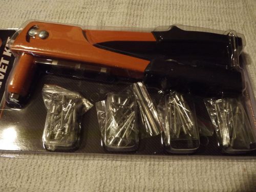 Hand Rivet Gun &gt; Manual Pop &gt; Heavy Duty Hand Tool w/40 Rivets (Ships Priority)