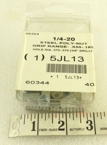 Pk of 40 Marson #47455 Rivet Nuts 1/4-20 Thread, 0.610&#034; Long, Steel ~ (Off2B)