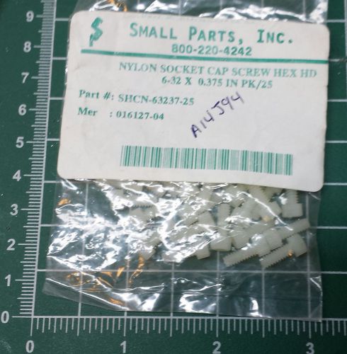 6-32 x 3/8&#034; .375&#034; nylon cap hex socket machine screws- pack of 25