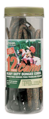 NEW Highland (9205500) Camouflage Bungee Cord Assortment Jar - 12 Piece