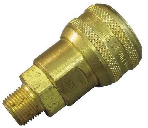 Hansen Pneumatic Series 4000 Brass Quick Connect Coupling (M)NPT 3/8&#034; to 3/8