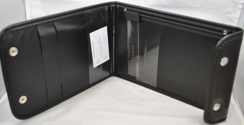 NEW JJ Keller Leather Vinyl Trucker Logbook Log Book Snap Closed Black