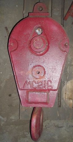 Crosby Laughlin Material Handling Crane Lift Hook Block MC216 Single 33&#034; Sheave