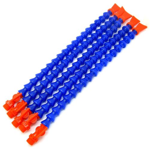 5pcs Blue 3/8PT Adjustable Flexible Water Oil Cooling Coolant Pipe 40cm