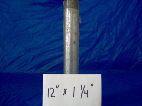 New galvanized pipe nipple 12&#034; x 1 1/4&#034; npt, factory plastic wrapped for sale