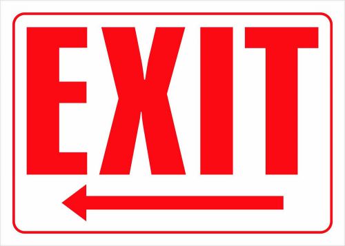 EXIT (Left Arrow)- 10&#034;x14&#034; Sign EX-3