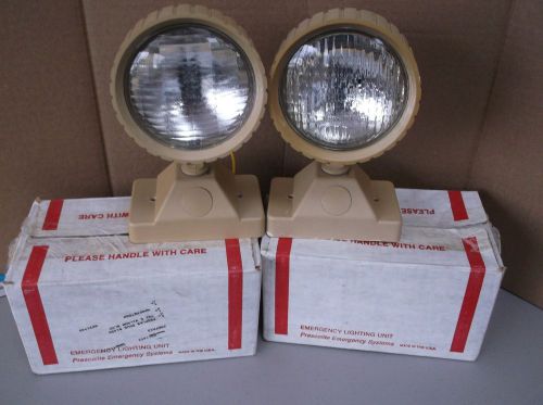 (2) PRESCOLITE EMERGENCY LIGHT ELH EXIT SAFETY BACKUP LAMP ELH-E8532