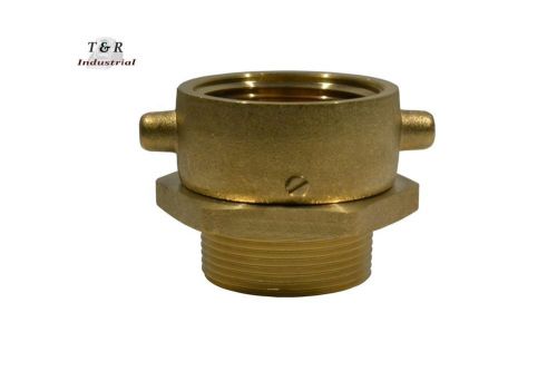 BRASS SWIVEL ADAPTER 2-1/2&#034; NST(F) x 2-1/2&#034; NPT(M)