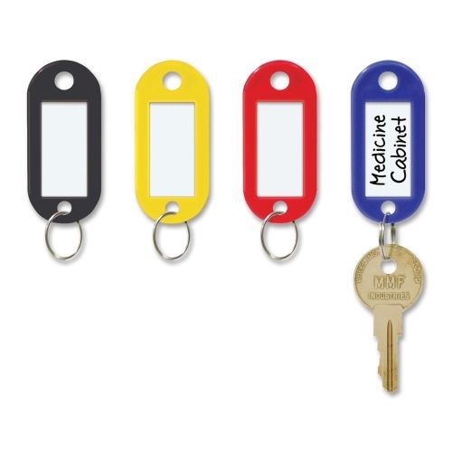 Steelmaster Key Tag with Label Window - 2&#034;x0.9&#034;x0.2&#034; - Plastic, Metal - 20/Pk