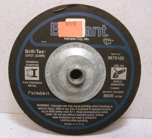 Brilliant Brill Tex Grinding Wheel 3673102 7 x 1/4 x 5/8-11