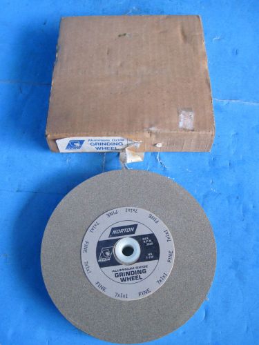 N.O.S. Norton No. T-72F  7&#034; X 1&#034; X 1&#034; Fine Aluminum Oxide Grinding Wheel W  Box