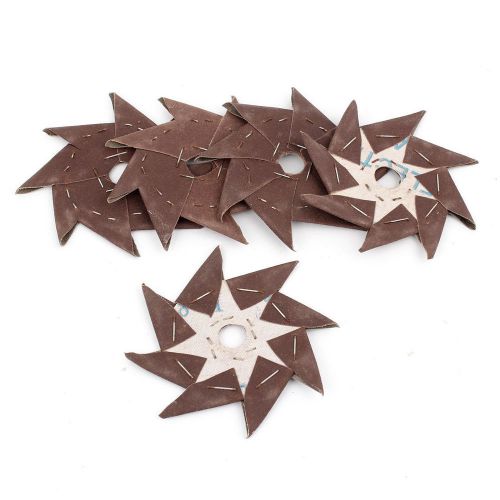 5 Pcs Pinwheel Shaped 240 Grit Abrasive Sandpaper Sheet Tool Dark Brown