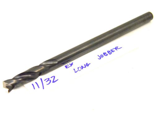 NEW SURPLUS NYTD USA EXTRA-LONG 11/32&#034; JOBBER TWIST DRILL .3437&#034; HSS