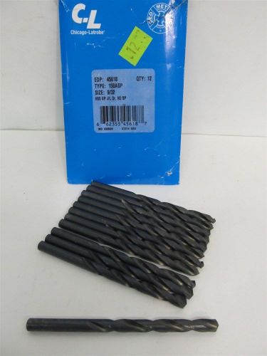 Chicago-Latrobe 150ASP, 45618, 9/32&#034;, HSS, Jobber Length Drill Bits - 12 each